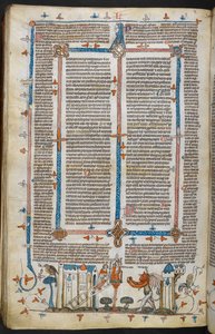 Royal MS 10 E IV, f.209v, Maleren og Djævelen, fra Decretals of Gregory IX med glans af Bernard af Parma (