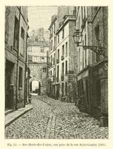 Rue Haute-des-Ursins; udsigt taget fra rue Saint-Landry, 1865 af French School