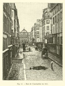 Rue de Constantine i 1855 af French School