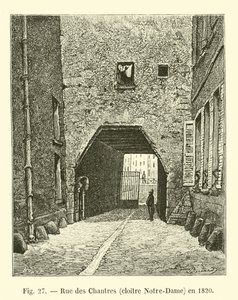 Rue des Chantres, Notre-Dame kloster, i 1820 af French School