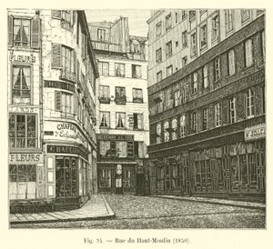 Upper Moulin Street, 1850 af French School