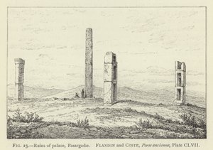 Ruiner af palads, Pasargadae af French School