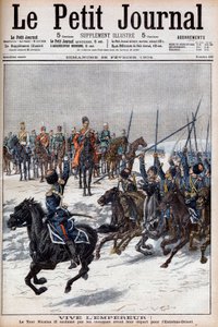 Russisk-japanske krig 1904-1905 - Kosakker hyldede zar Nicholas II, før de rejste til Fjernøsten for at bekæmpe japanerne i "Le Petit Journal", 28. februar 1904 (gravering) af French School