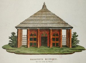 Rustikt hus i Jardin des Plantes, Paris af French School