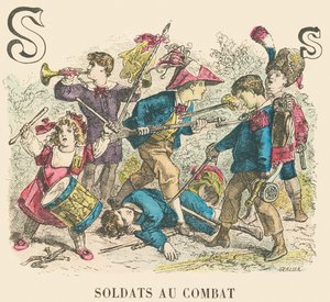 Soldaten im Kampf von French School