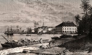 Saigon - Vietnam - Ho-Chi-Minh City (Ho Chi Minh City) - indgravering i "La France illustree: geografi, historie, statistisk administration" af V.-A. Malt-brun. 1884 af French School