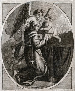 Den hellige Antonius af Padua. (gravering fra begyndelsen af det 19. århundrede) af French School