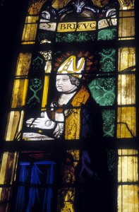 Saint Brieuc - farvet glas af Church of Saint Saviour of Dinan af French School