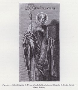 Sankt Gregor af Nyssa; efter Dominichino, Kapel Grotta-Ferrata, nær Rom (gravering) af French School