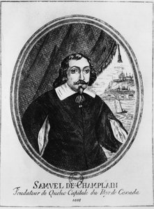 Samuel de Champlain (1570-1635), anonym gravering. af French School