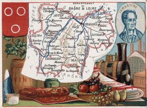 Saone et Loire (Saone-et-Loire, 71), Bourgogne, Frankrig. Portræt af Alphonse de Lamartine (Alphonse Marie Louis de Prat de Lamartine af French School