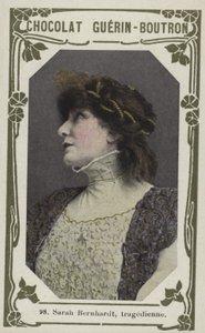 Sarah Bernhardt, tragedienne (farvet foto) af French School