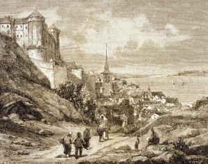 Saumur, Frankrig (gravering) af French School