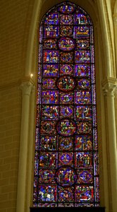 Scene fra Sankt Martins liv, katedralen i Chartres af French School