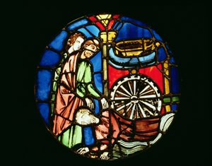 Szene aus dem Alten Testament, Mitte des 13. Jahrhunderts von French School