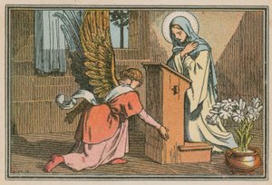 Scene fra Jesu liv (farvet indgravering) af French School