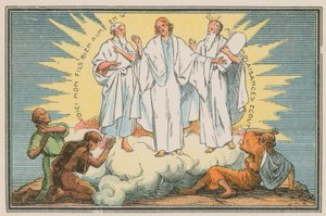Scene fra Jesu liv (farvet indgravering) af French School