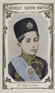 Schah de Perse (farvet foto) af French School