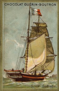 Skonnert (chromolitho) af French School