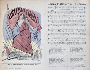 Partiturark til sangen LInternationale, ca. 1900 af French School