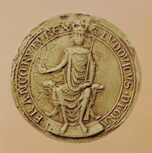 Louis VIIIs segl (1187-1226) (voks) af French School
