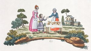 Sælger af Pain dEpices, design til en ventilator, ca. 1820-30 af French School