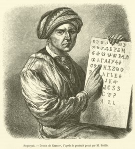 Sequoyah (gravering) af French School