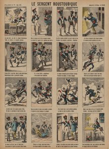 Sergent Roustoubique (farvet gravering) af French School