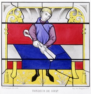 Arkmager. Faksimile af et farvet glas fra middelalderen i "Histoire de la peinture sur verre"" af Ferdinand de Lasteyrie af French School