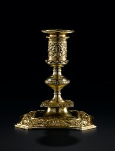 Silver-gilt candlestick with detachable nozzle, from the Lennoxlove toilet service, owned by Frances Teresa Stewart, Duchess of Richmond and Lennox: French, Paris, by Pierre Masse, 1661 - 1662dani af French School