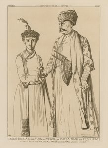 Soudiat Daula, mongolernes storvesir og hans søn, Mirza Mani (1774) af French School