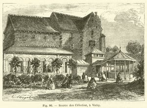 Source des Celestins, en Vichy (gravering) af French School
