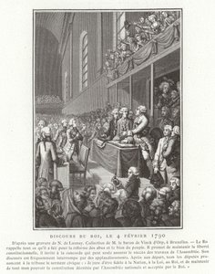 Tale af kong Louis XVI af Frankrig til nationalforsamlingen, den franske revolution, 4. februar 1790 af French School
