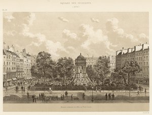 Square des Innocents, 1878 af French School