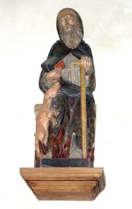 St. Anthony Abbed (malet træ)