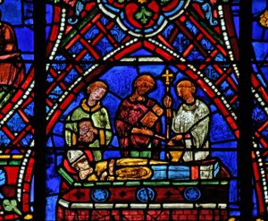 St. Apollinaire: hans begravelse (w36) af French School