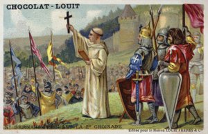 Sankt Bernard prædiker det andet korstog, 1146 af French School