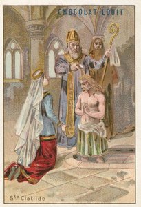 St. Clotilde, anden hustru til Clovis I, Frankernes konge af French School