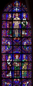 Johannes Baptist med Agnus Dei; dåben i Jordan (w106) af French School