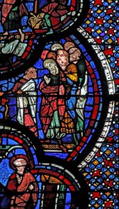 St John-vindue: genopliver en kvinde (w48) af French School