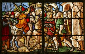 St. Julien de Brioude arresteret foran et kloster af French School