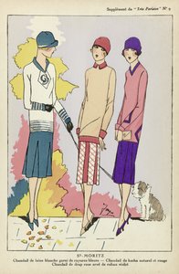 St Moritz, fra Tres Parisien, pub.1925 (pochoir print) af French School