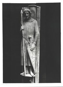 St. Theodore klædt som en ridder, reliefudskæring, ca. 1230 af French School