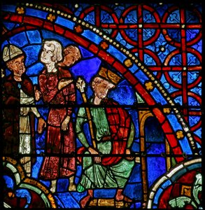 St Thomas Becket præsenteres for Henrik II (w18) af French School