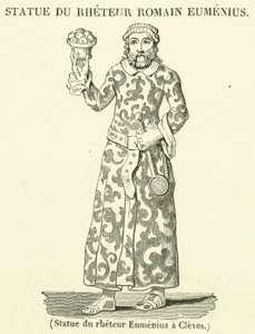 Statue du rheteur Eumenius a Cleves (kobberstik) af French School