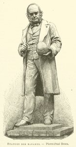 Statuer af lærde, Pierre-Paul Broca (gravering) af French School