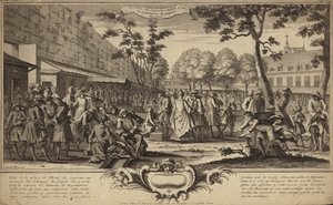 Børs i haven på Hotel de Soissons, Paris, etableret i 1720 af French School