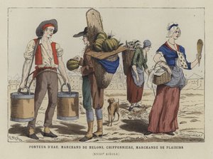 Gadehandlere, 1700-tallet af French School