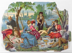 Sommer picnic ved floden af French School