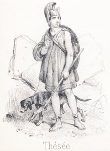 T Thesee: Søn af Egee, konge af Athen og Aethra Han udfriede Athen fra et monster kaldet Minotaur af French School